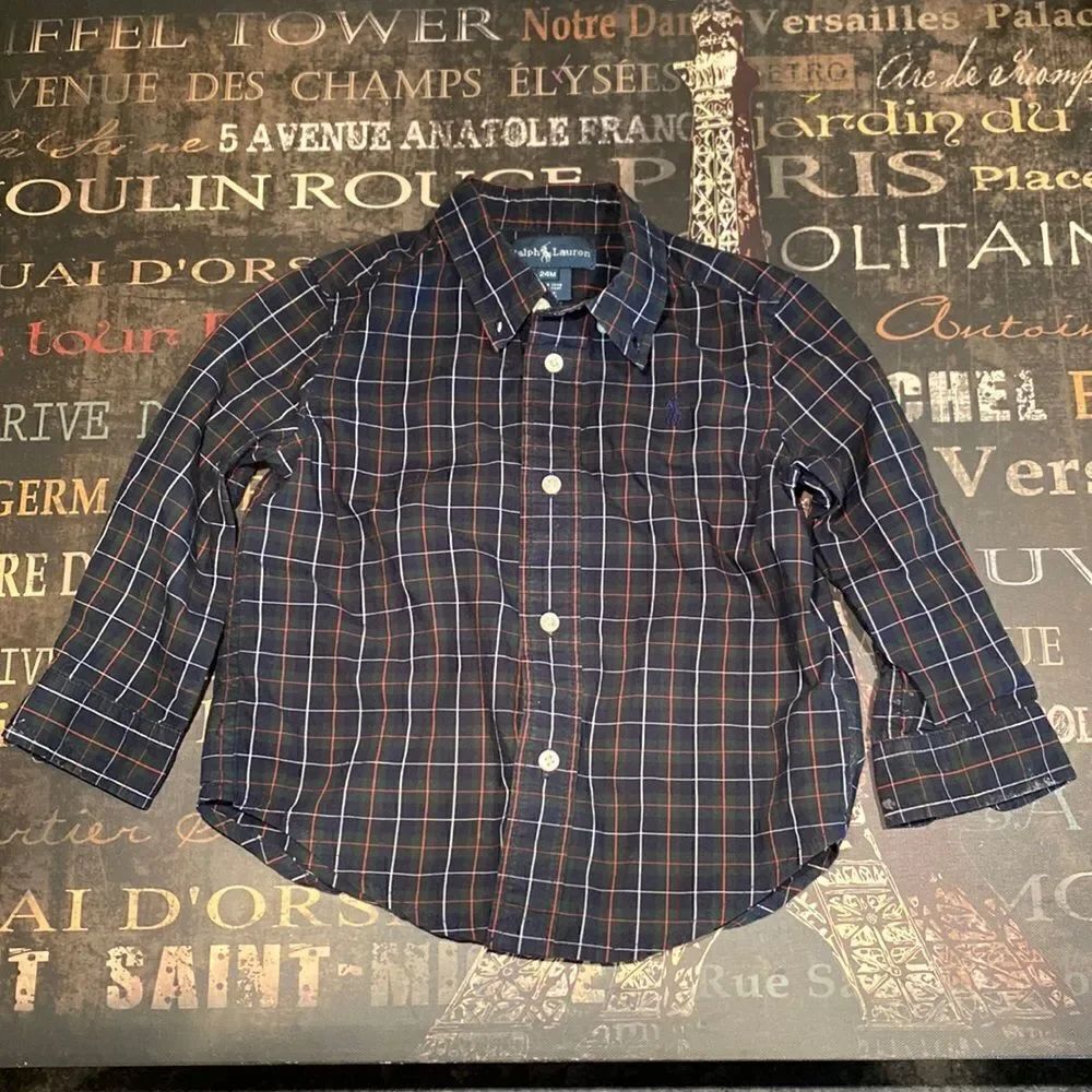 Ralph Lauren Button Down Plaid 24 mo